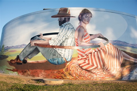 Turning Things Around Tank Mural Texas