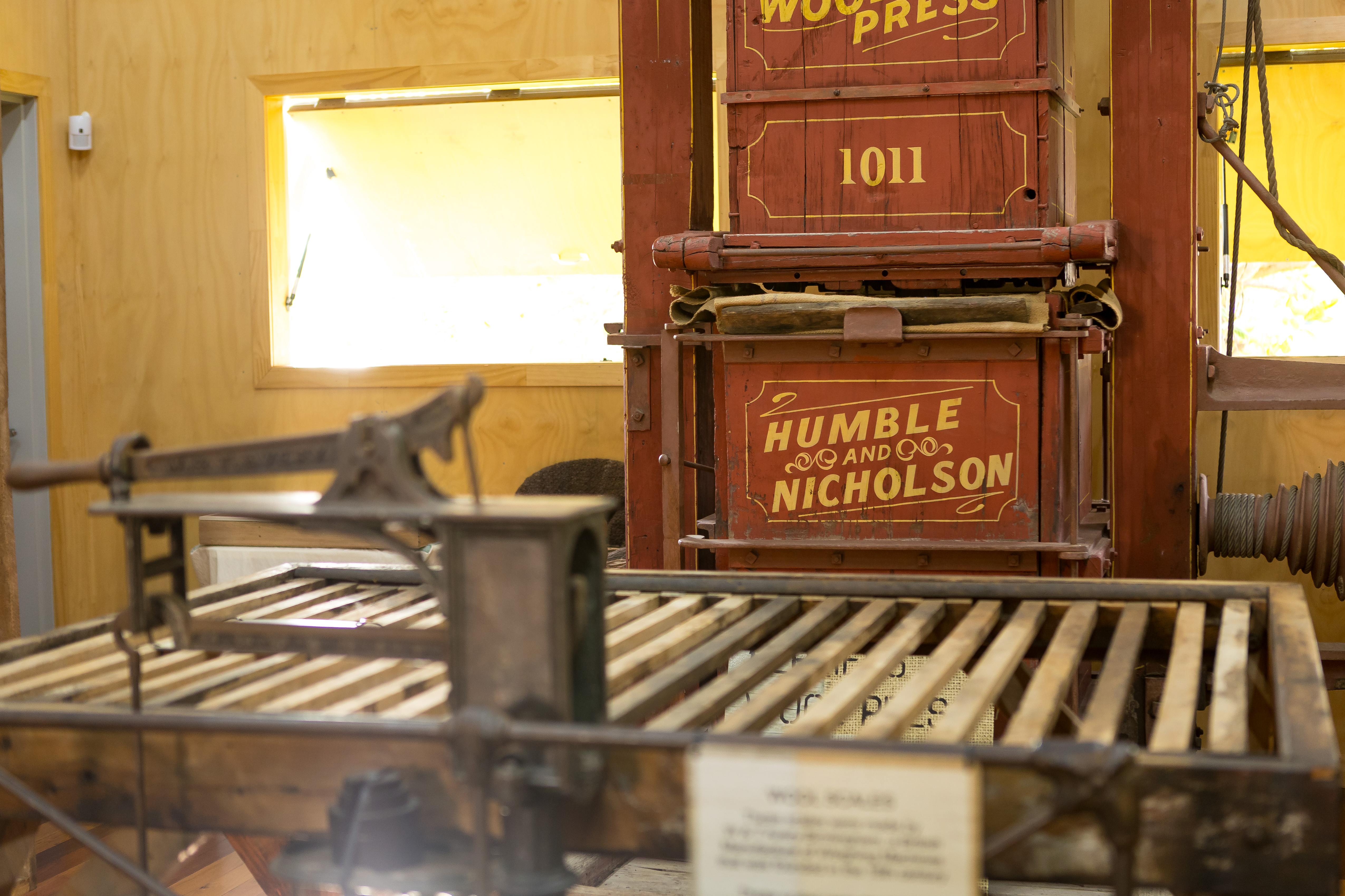 And old wool classing table at Customs House Museum Goondiwindi - SQCT