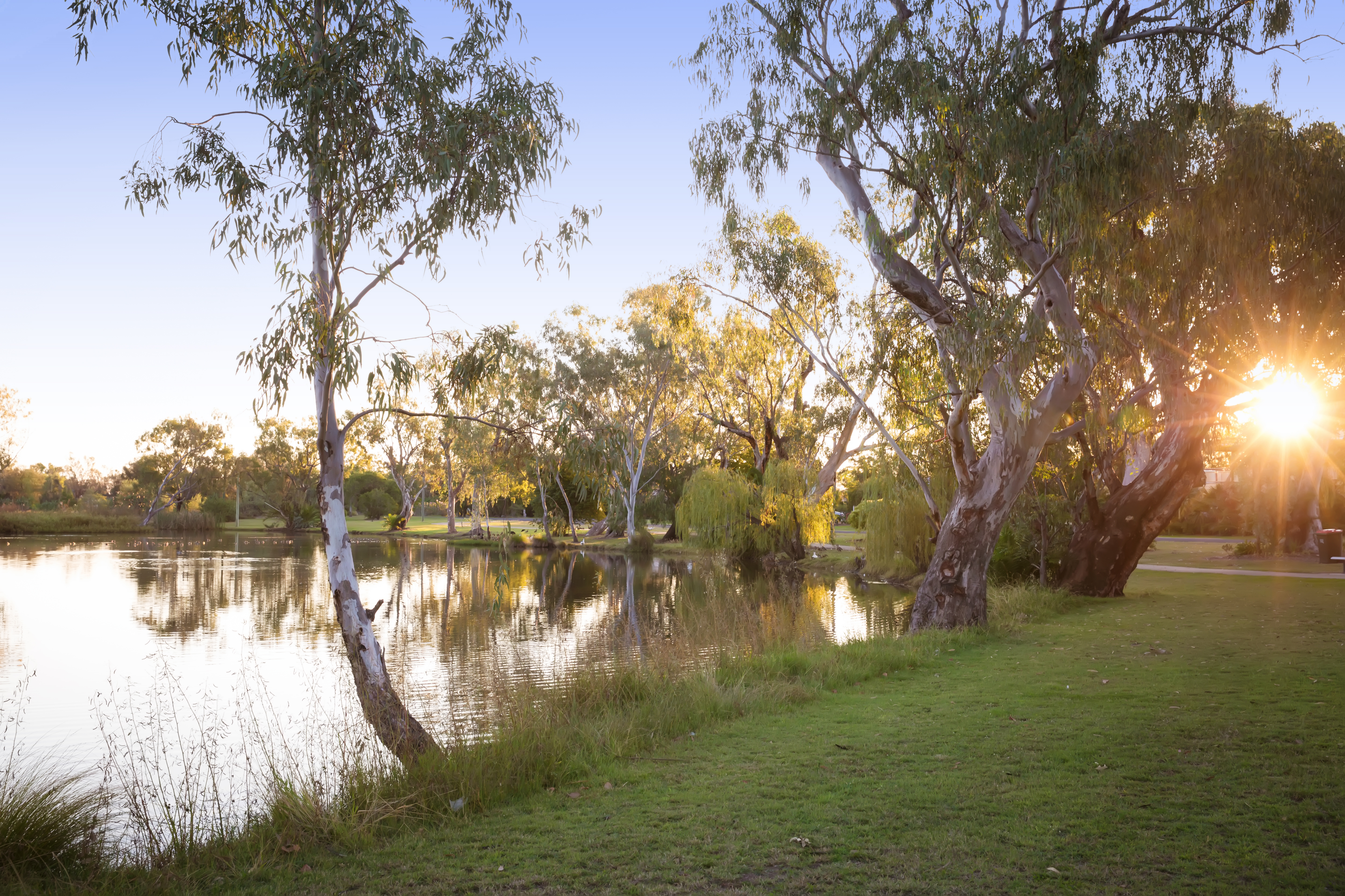 Yelarbon Lagoon with sunset