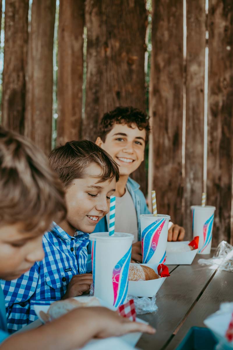 Kids with milkshake from OK Milkbar