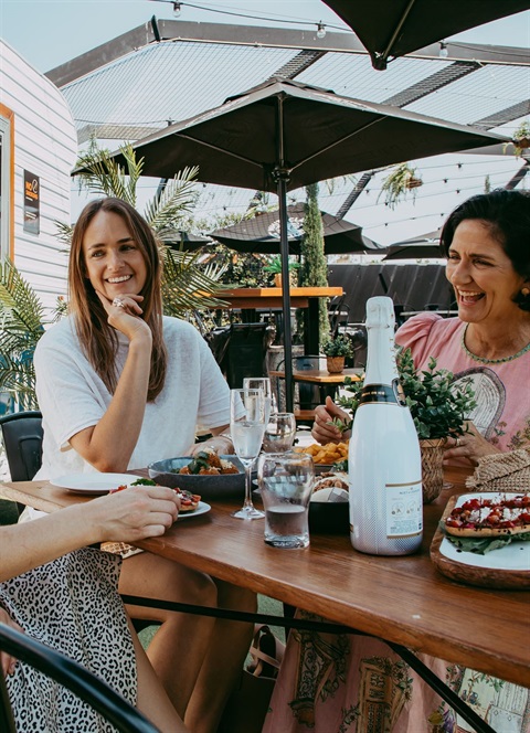 The beer garden at the Queensland Hotel